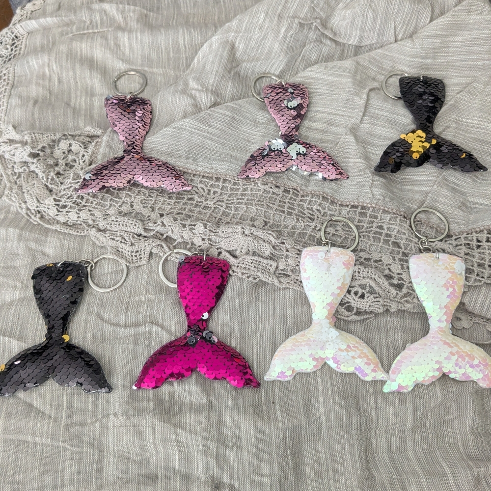 Mermaid Tail Sequin Keychains